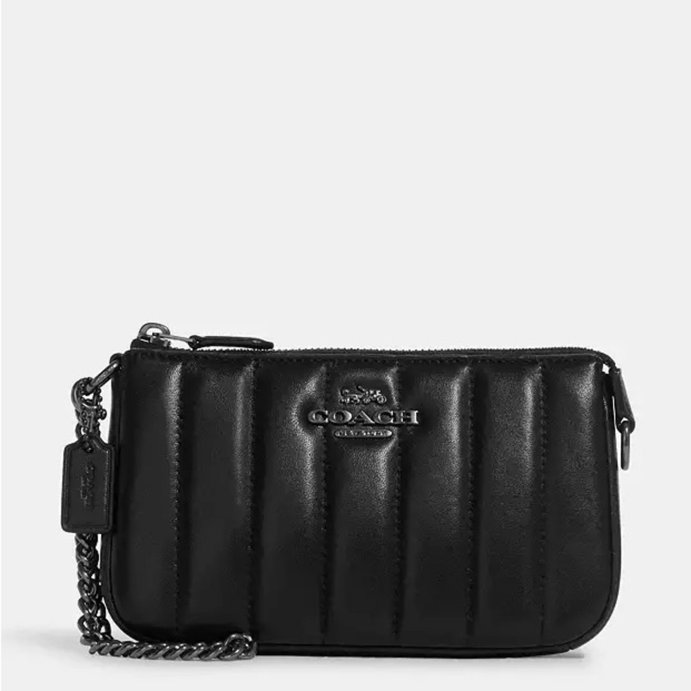 Coach Black Quilted Wristlet